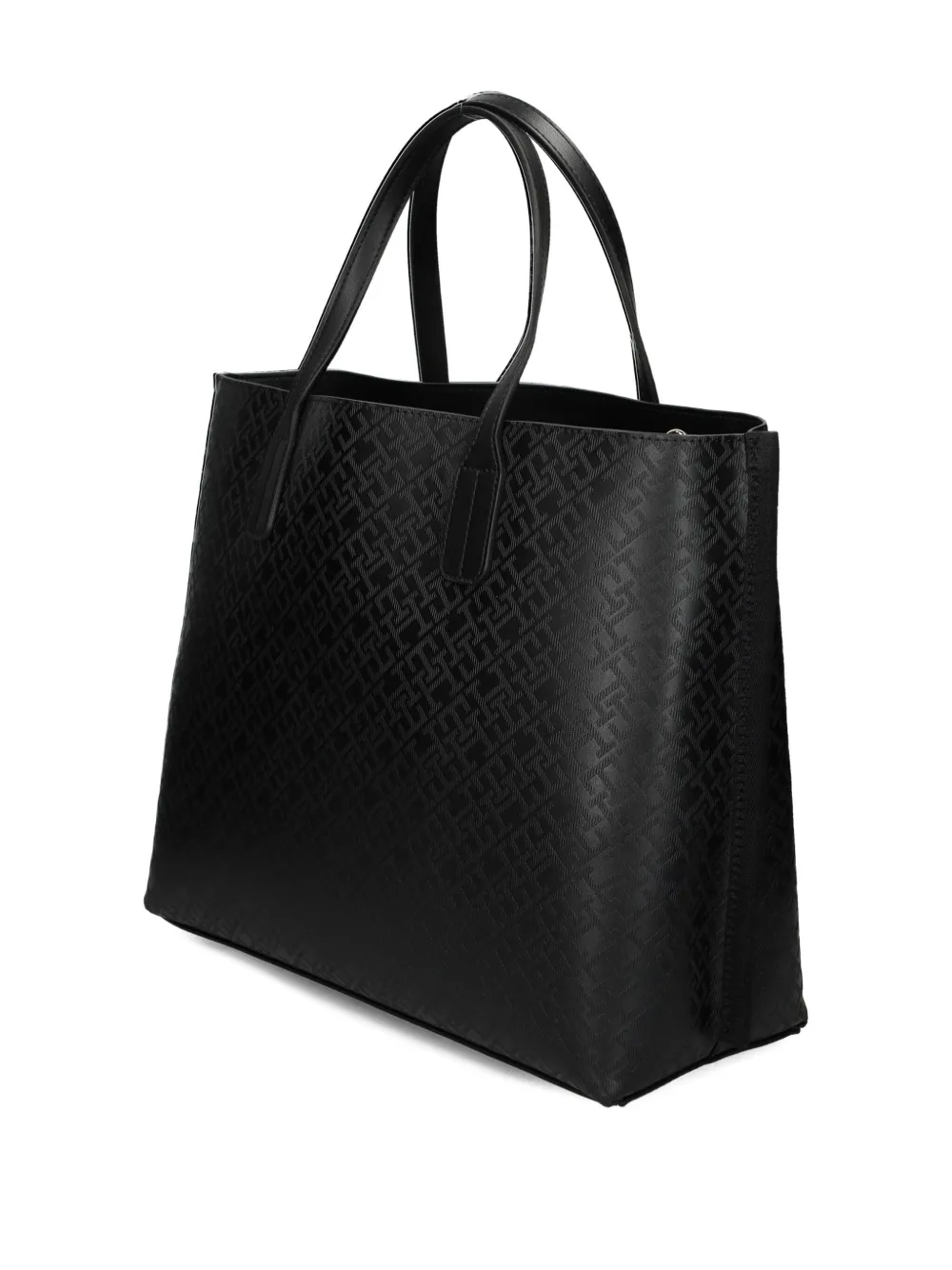 Tommy Hilfiger Shopper met monogram-reliëf - Zwart