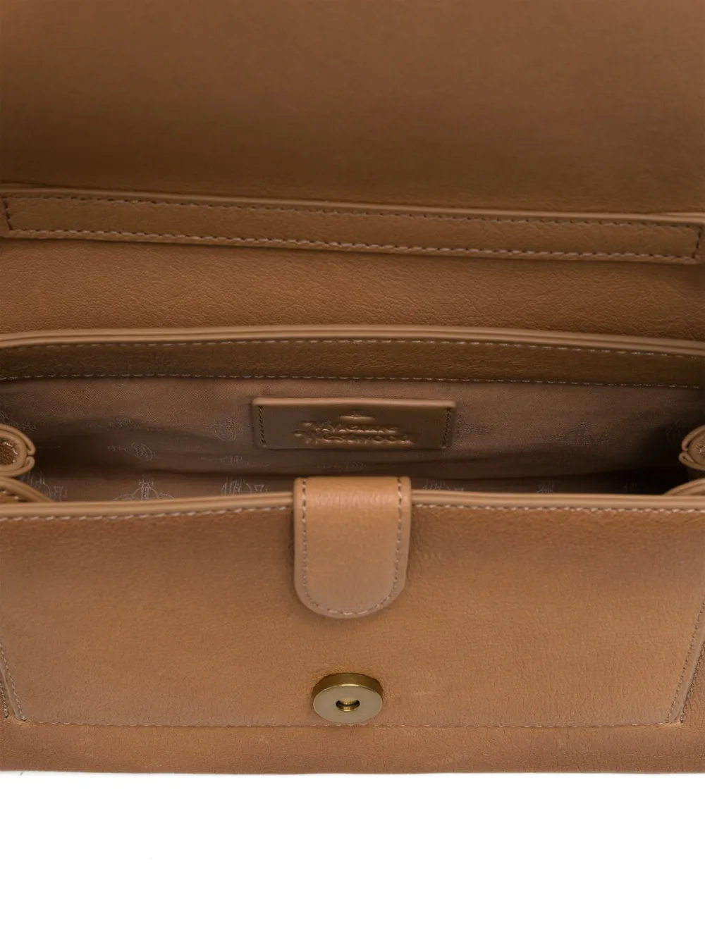 Vivienne Westwood Leren schoudertas Bruin