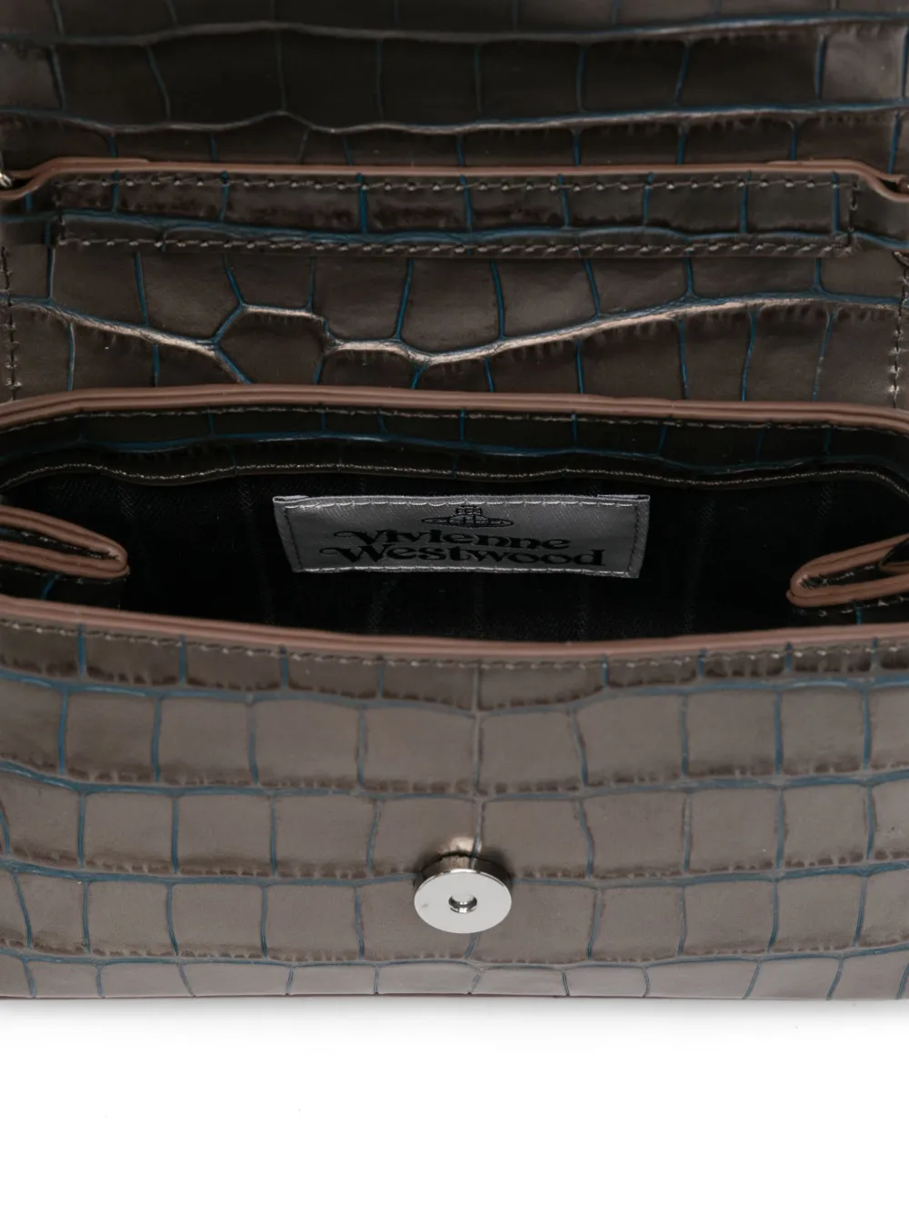 Vivienne Westwood Leren schoudertas Bruin