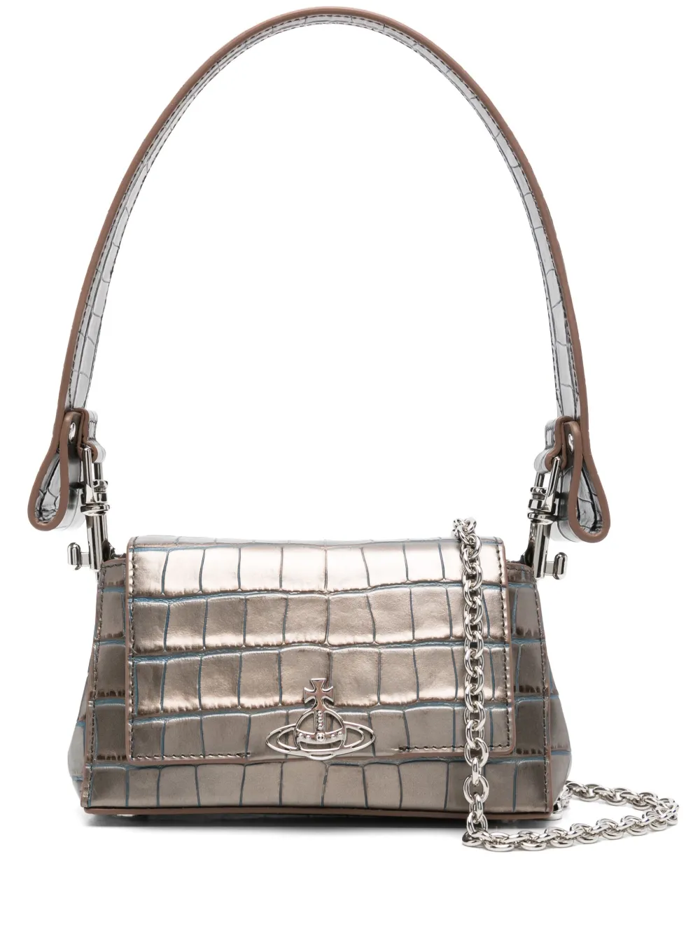 Vivienne Westwood Leren schoudertas Bruin