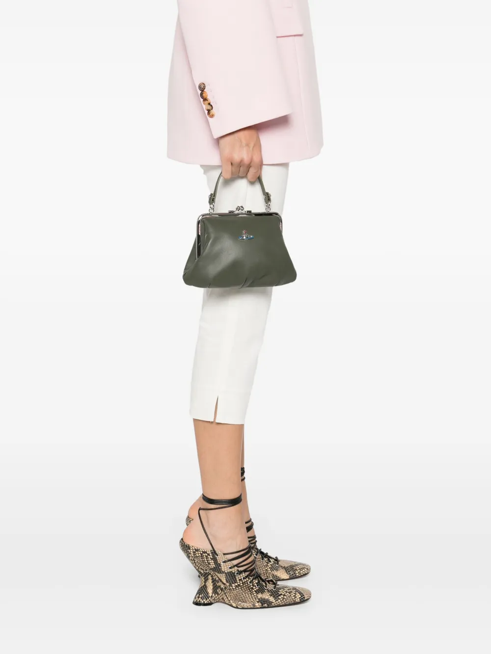 Vivienne Westwood Leren shopper - Groen