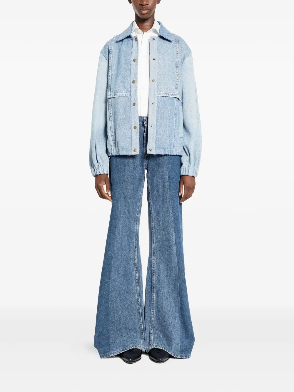 E.L.V DENIM Jeans met split in de pijpen - Blauw