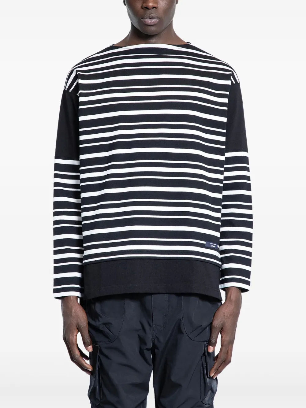 Comme des Garçons Homme striped long-sleeve T-shirt - Nero