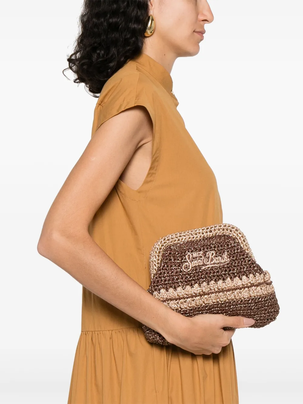 MC2 SAINT BARTH LOGO-EMBROIDERED CROSS BODY BAG