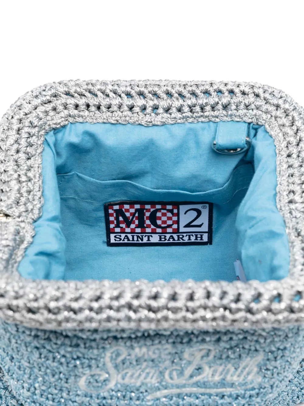 MC2 Saint Barth Crossbodytas met geborduurd logo Blauw