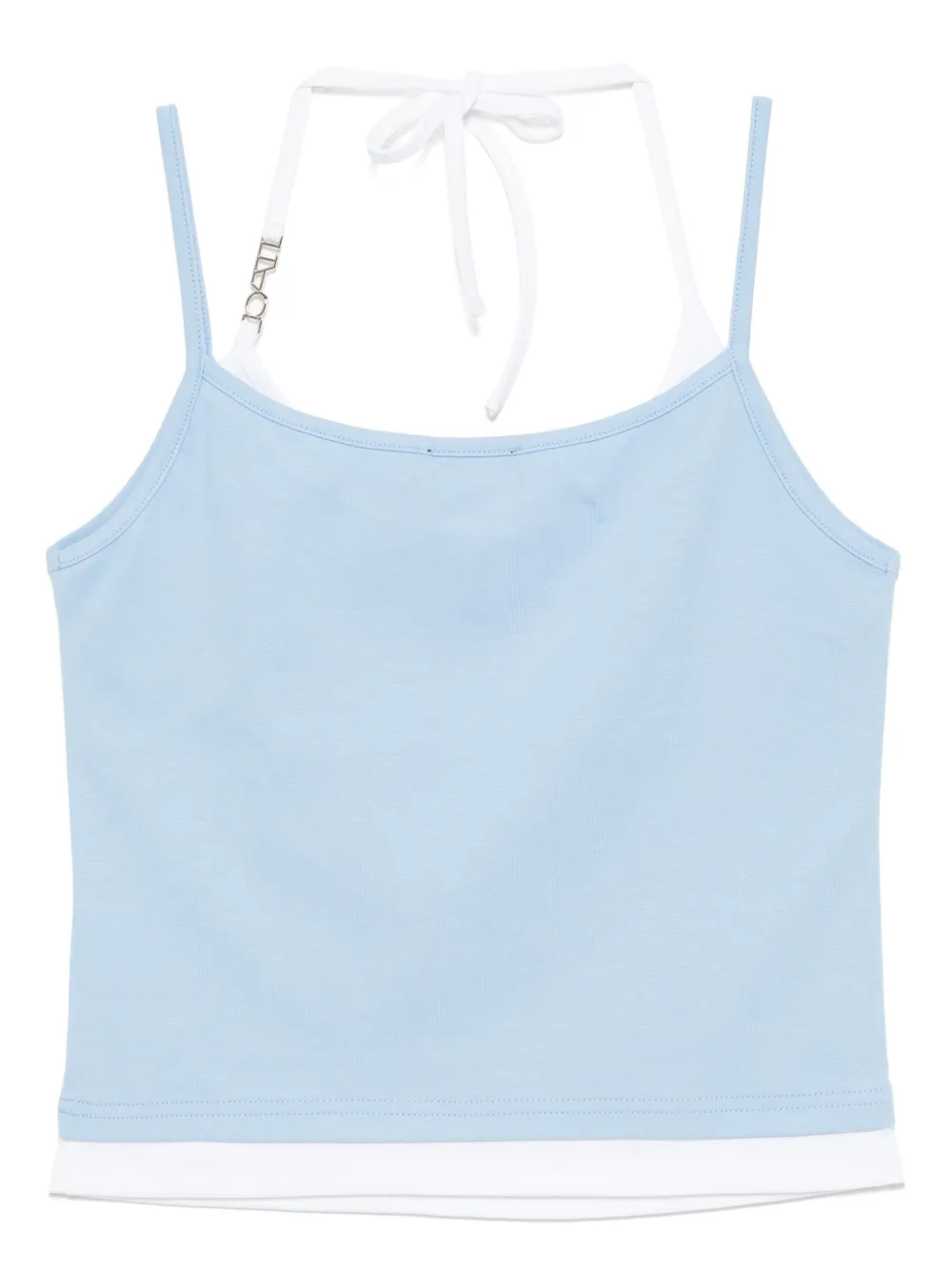 tout a coup Gelaagde top met halternek Blauw