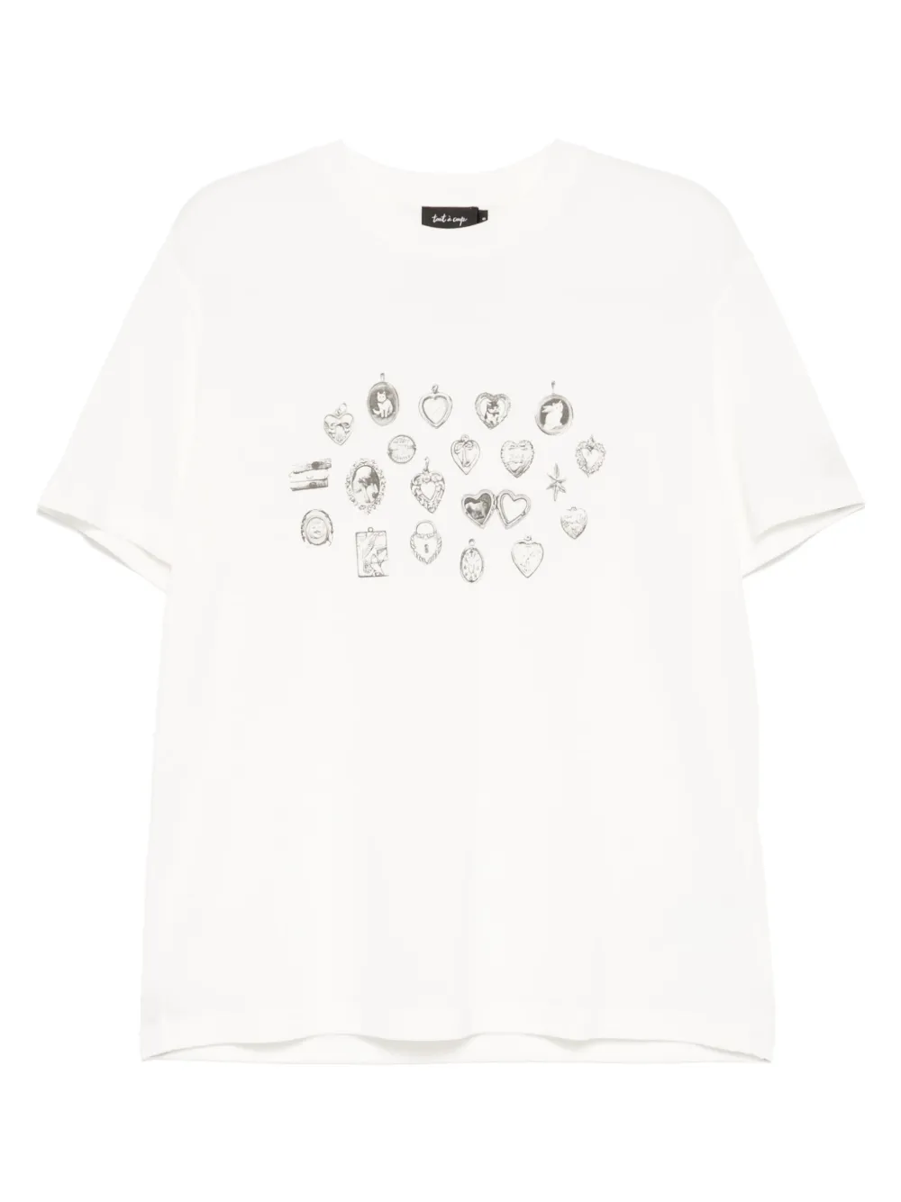 Tout a coup T-shirt met grafische print Wit