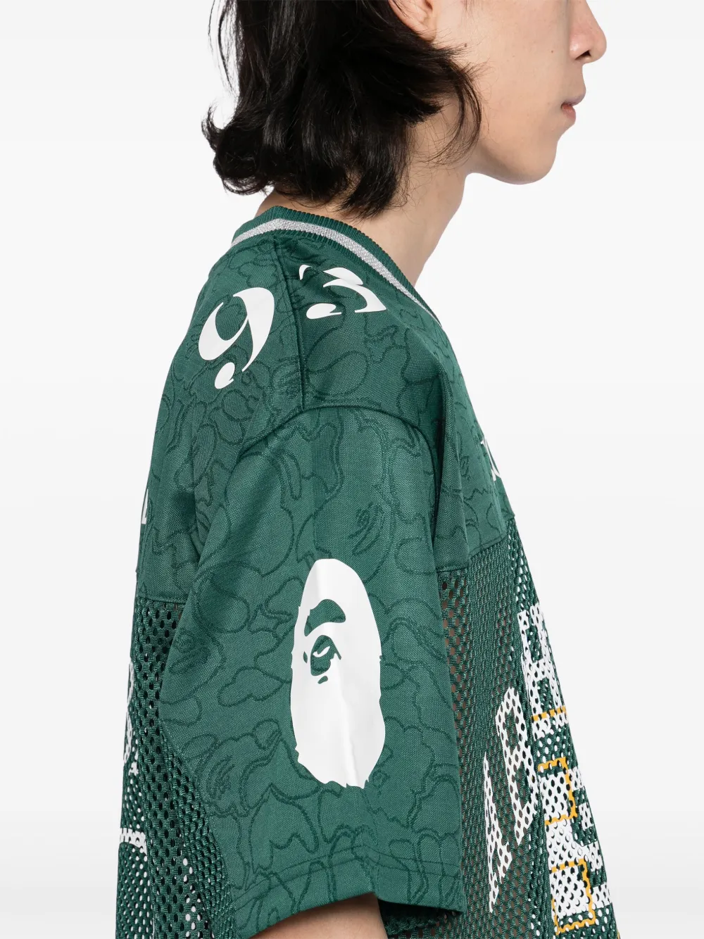A BATHING APE Voetbalshirt met logo Groen