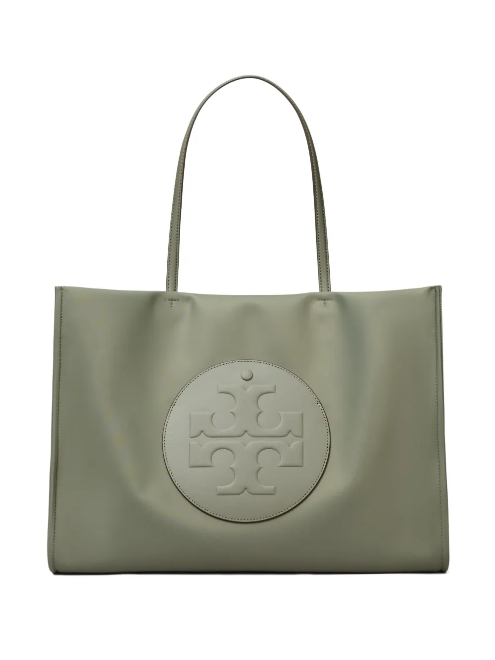Tory Burch Ella Logo-patch Tote Bag In Green