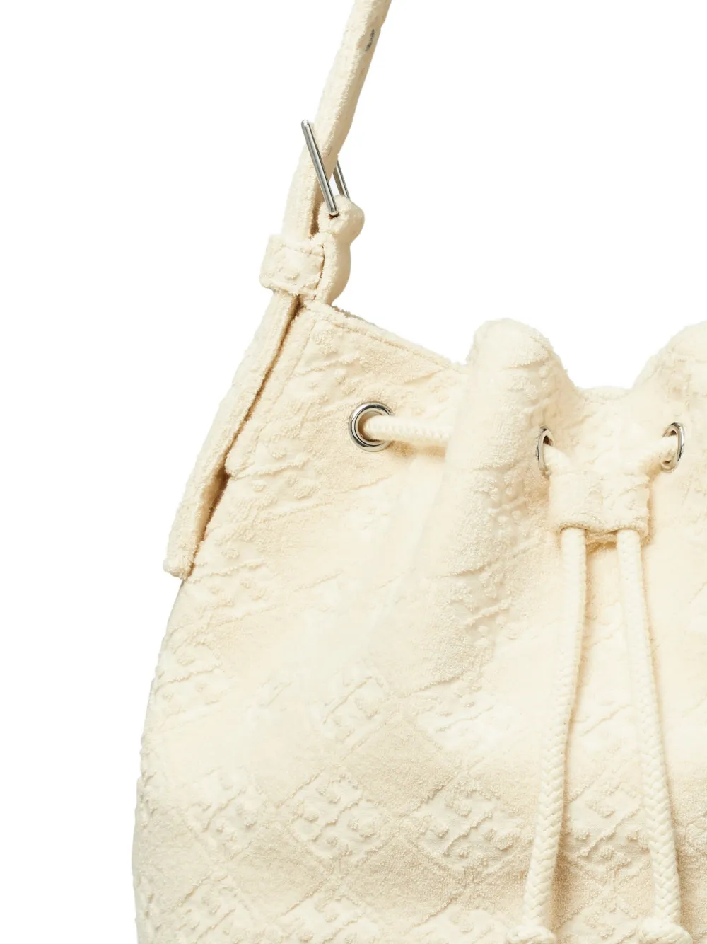 Tory Burch Bucket-tas met textuur Wit