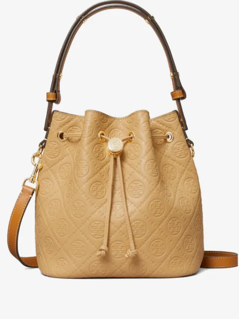 Tory Burch T Monogram pebble bucket bag