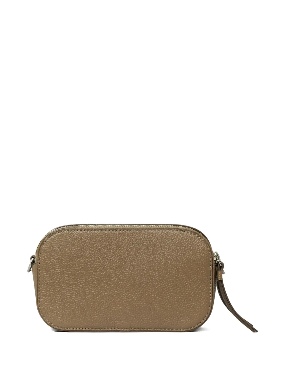 Tory Burch Miller leren crossbodytas met logo-reliëf Bruin
