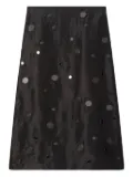 Tory Burch mirror-embellished skirt - Black