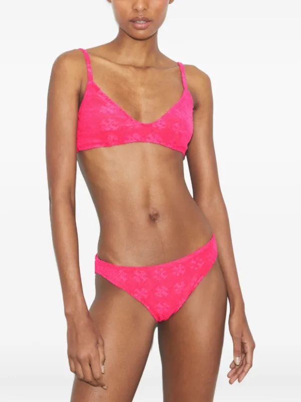 Tory Burch terry-cloth Bikini Top | Pink | FARFETCH