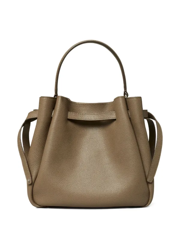 ★関税込み★ Tory Burch BROWN LEATHER ROMY BUCKET BAG Tory Burch Romy Bucket Bag | Brown | FARFETCH