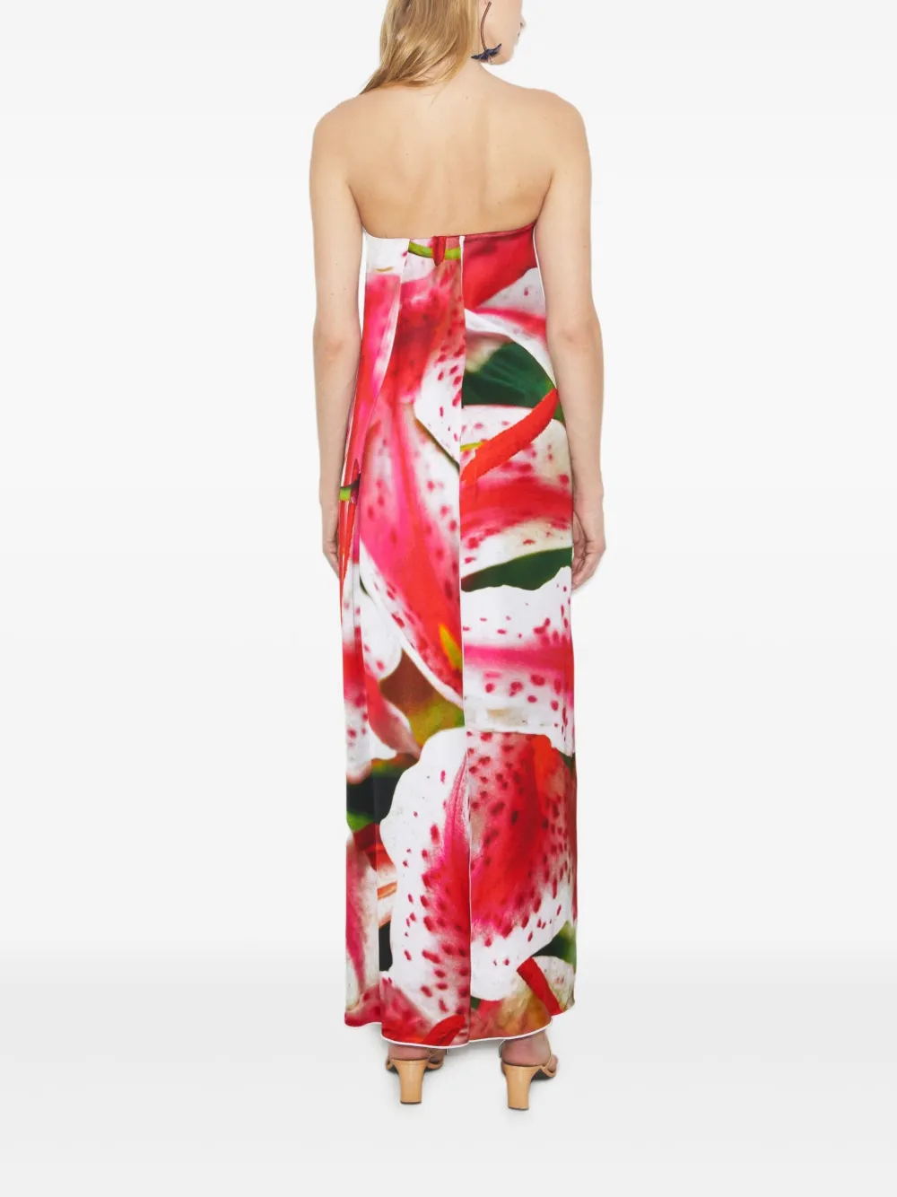 Tory Burch Strapless jurk met bloemenprint Roze