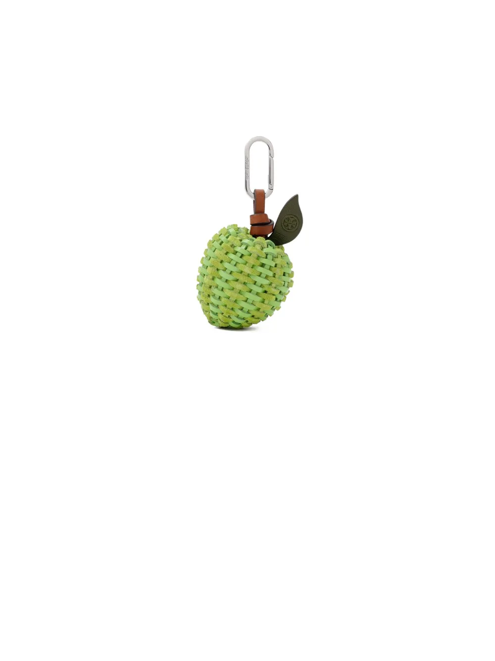 Tory Burch Lime geweven sleutelhanger Groen