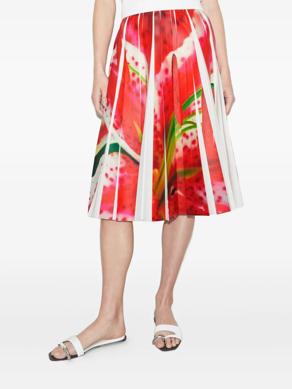 Tory Burch Plooirok met bloemenprint Rood