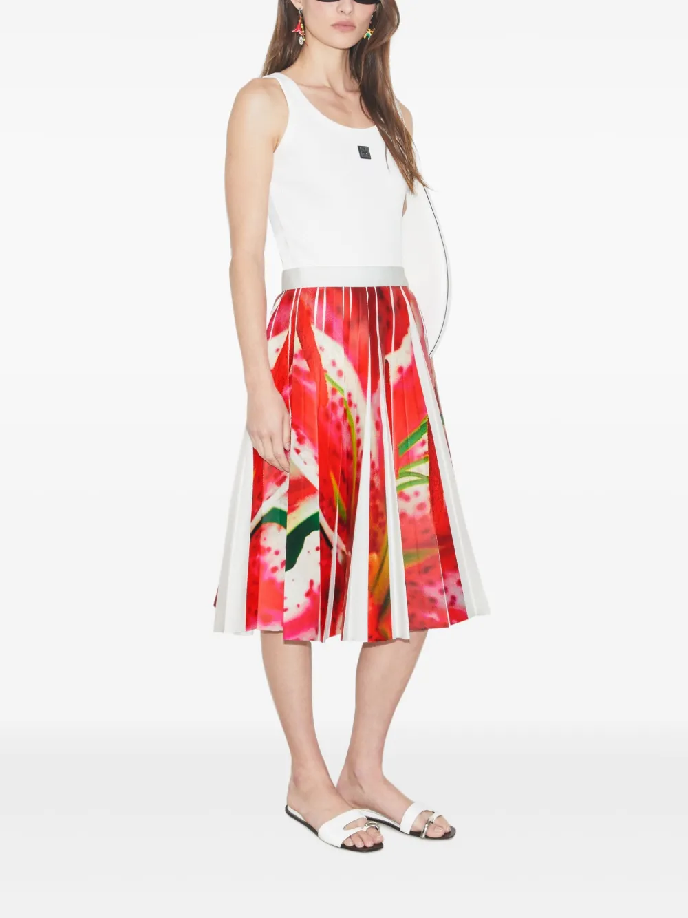 Tory Burch Plooirok met bloemenprint - Rood