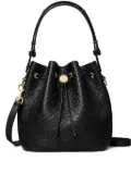 Tory Burch T-Monogram textured bucket bag - Black