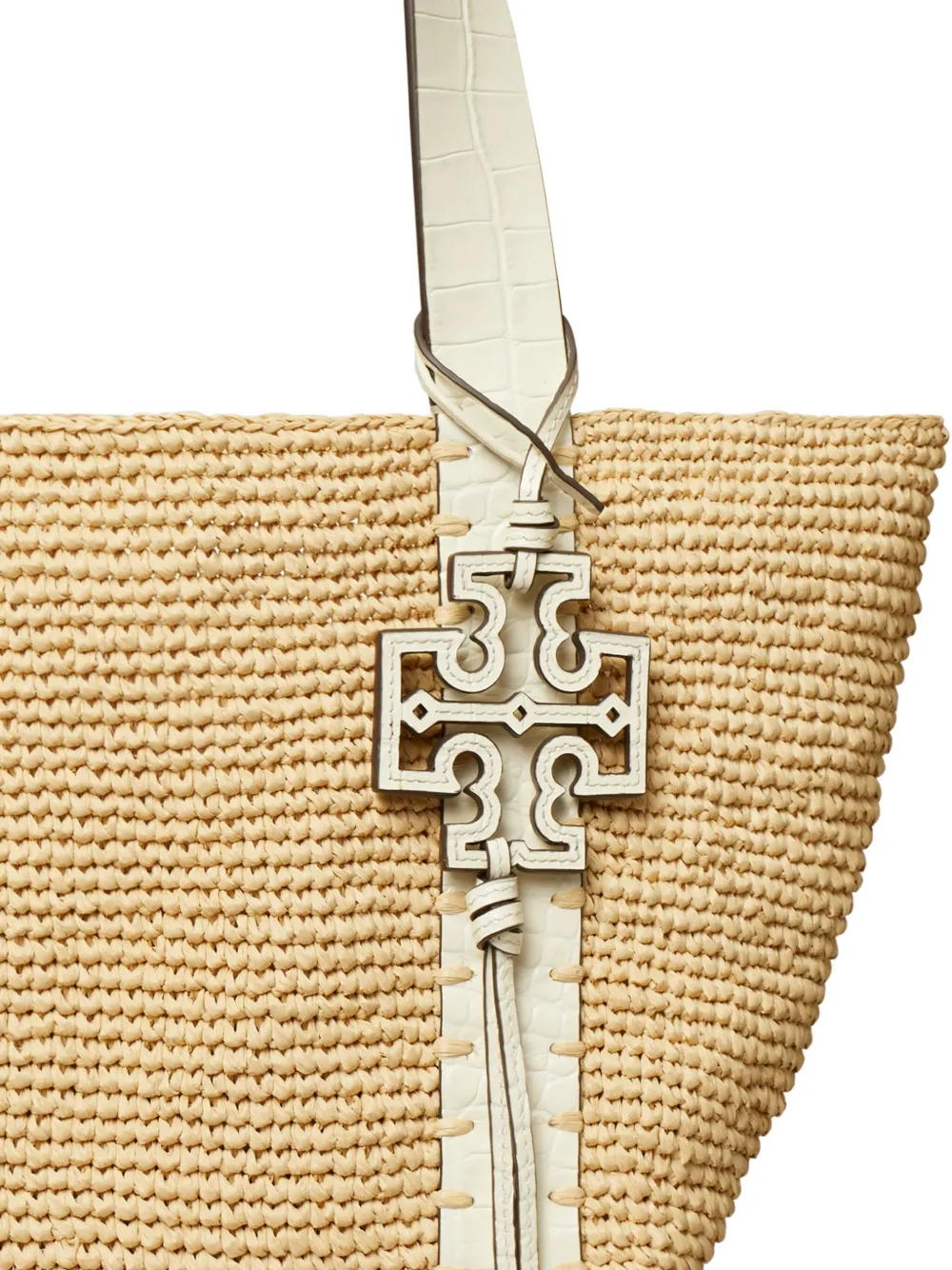 Tory Burch Shopper met logo Beige
