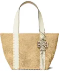 Tory Burch small straw tote bag - Neutrals