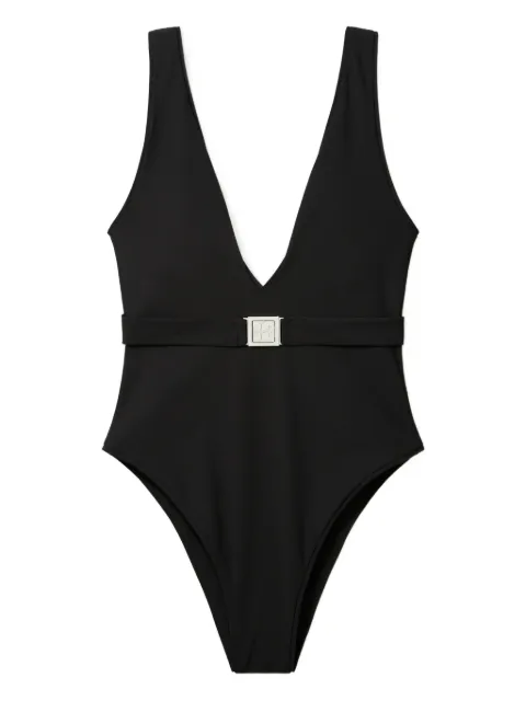 Tory Burch V-neck belted swimsuit