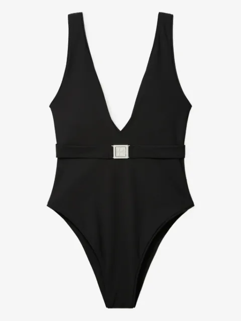 Tory Burch V-neck belted swimsuit