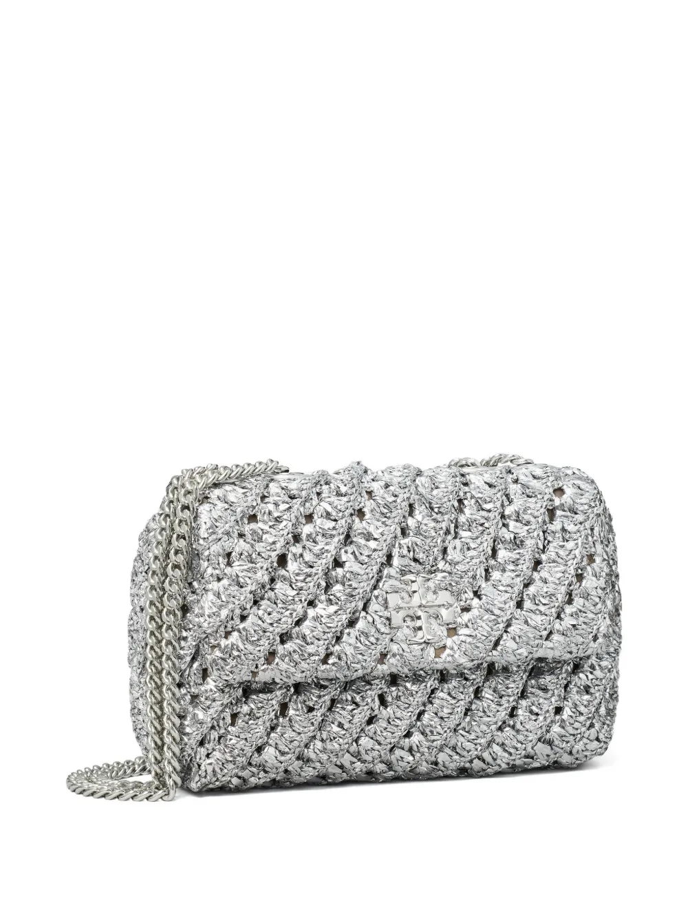 Tory Burch Kira kleine schoudertas Zilver