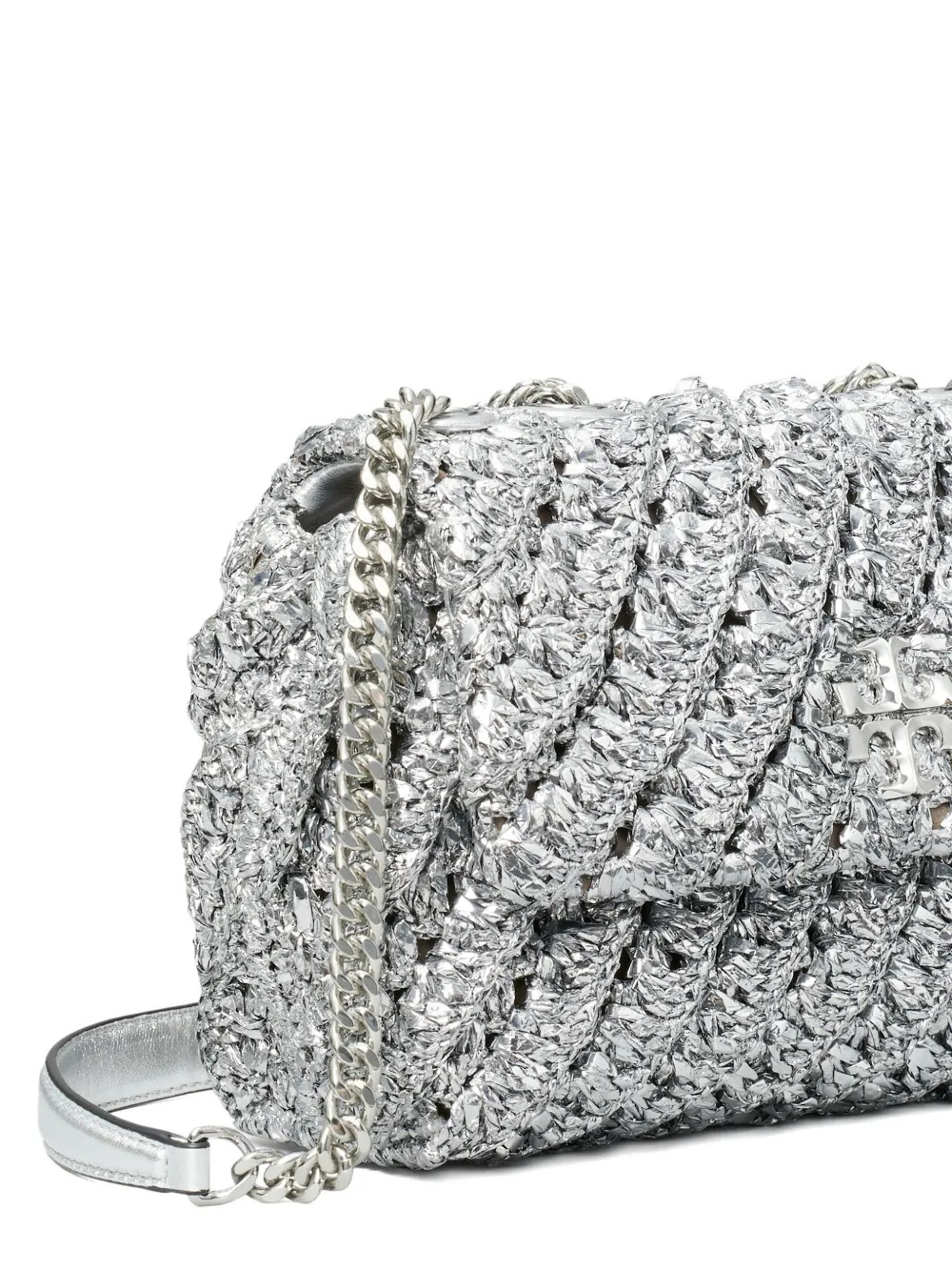 Tory Burch Kira kleine schoudertas Zilver