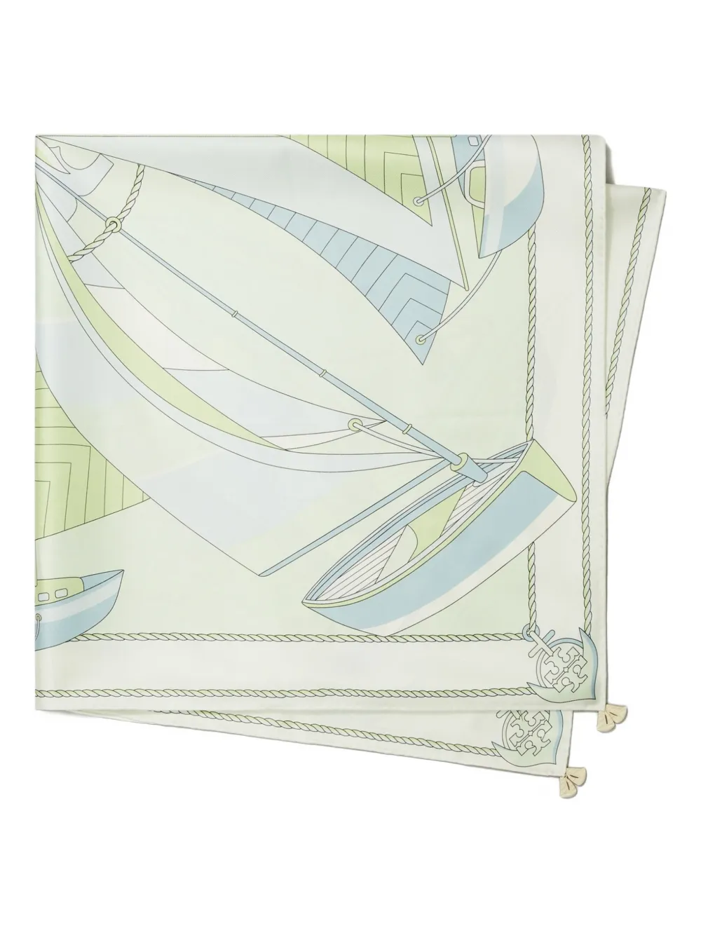Tory Burch Zijden sjaal met print Groen