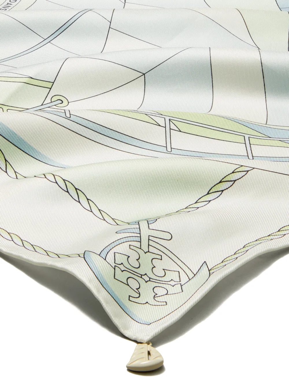 Tory Burch Zijden sjaal met print - Groen