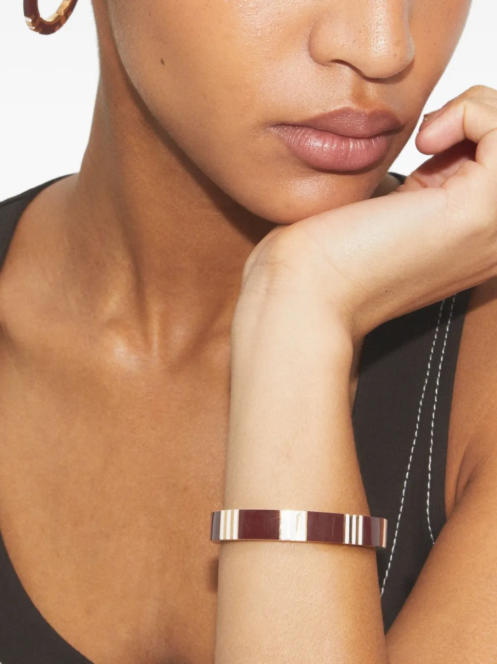 Tory Burch T Stripe Bracelet In Brown