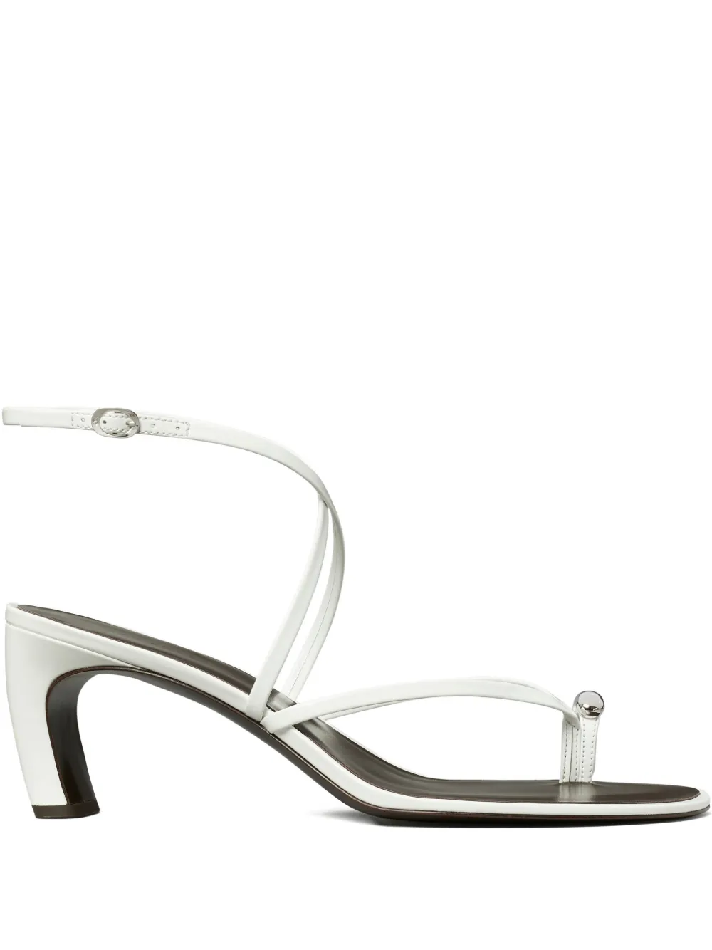 Tory Burch Pierced strappy heeled sandals White