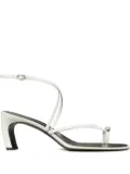 Tory Burch Pierced strappy heeled sandals - White