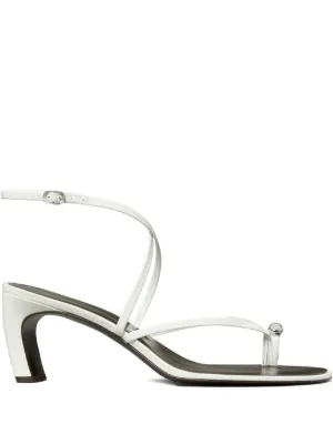 KHAITE 35mm snakeskin-print Sandals | Neutrals | FARFETCH