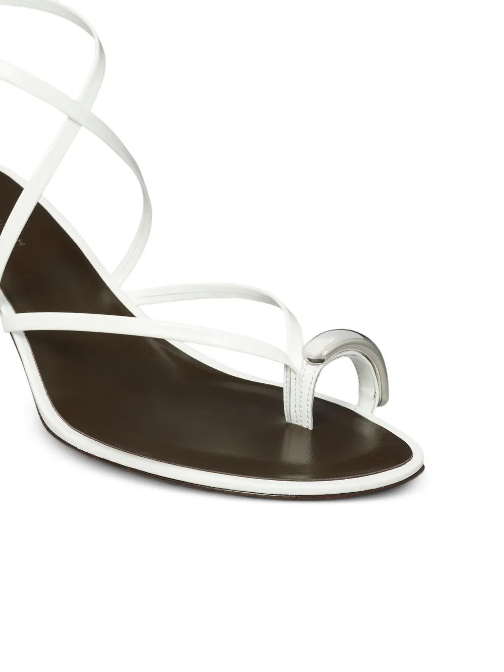 Tory Burch Pierced strappy heeled sandals White