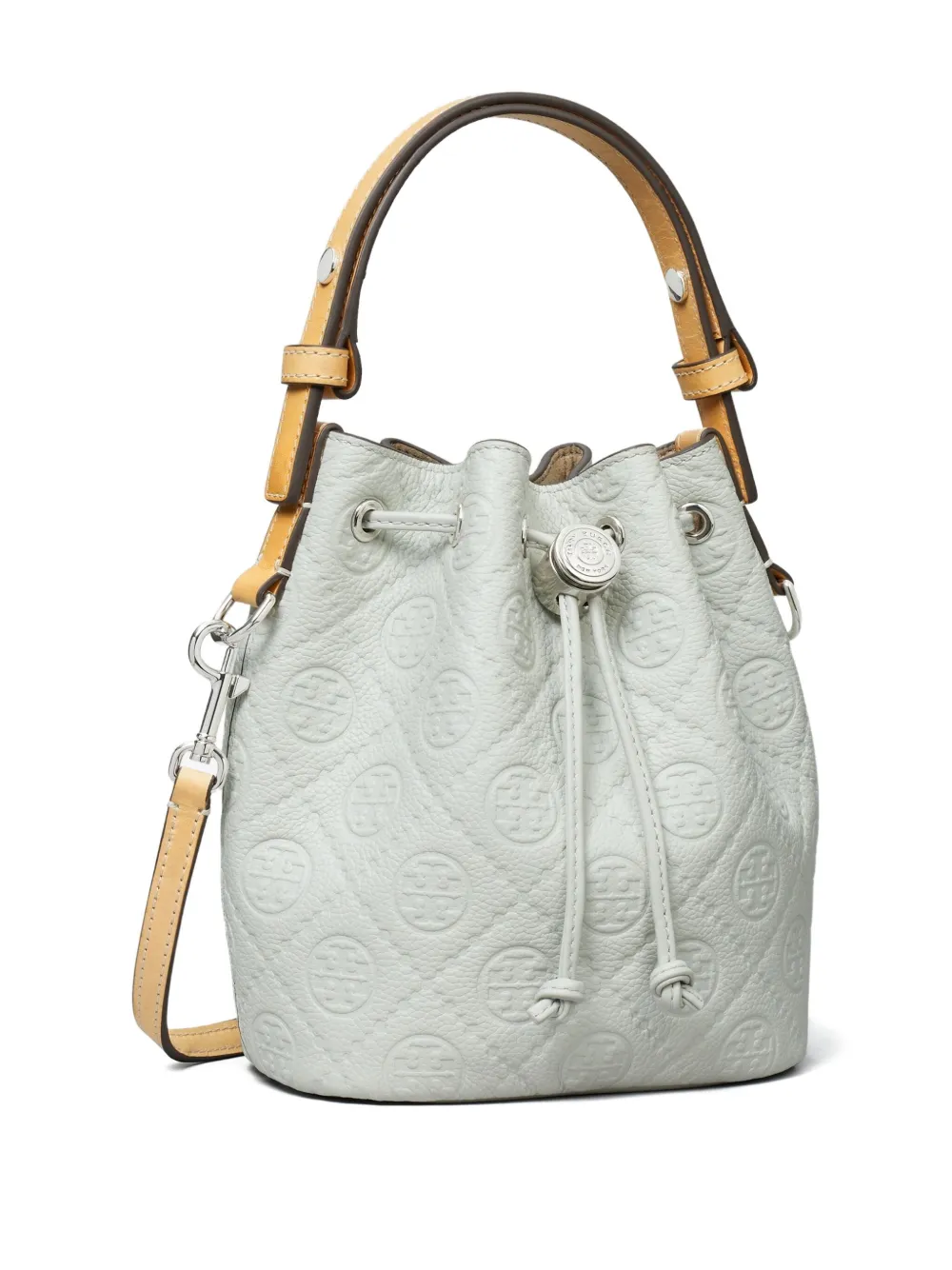 Tory Burch T Monogram mini bucket-tas Grijs