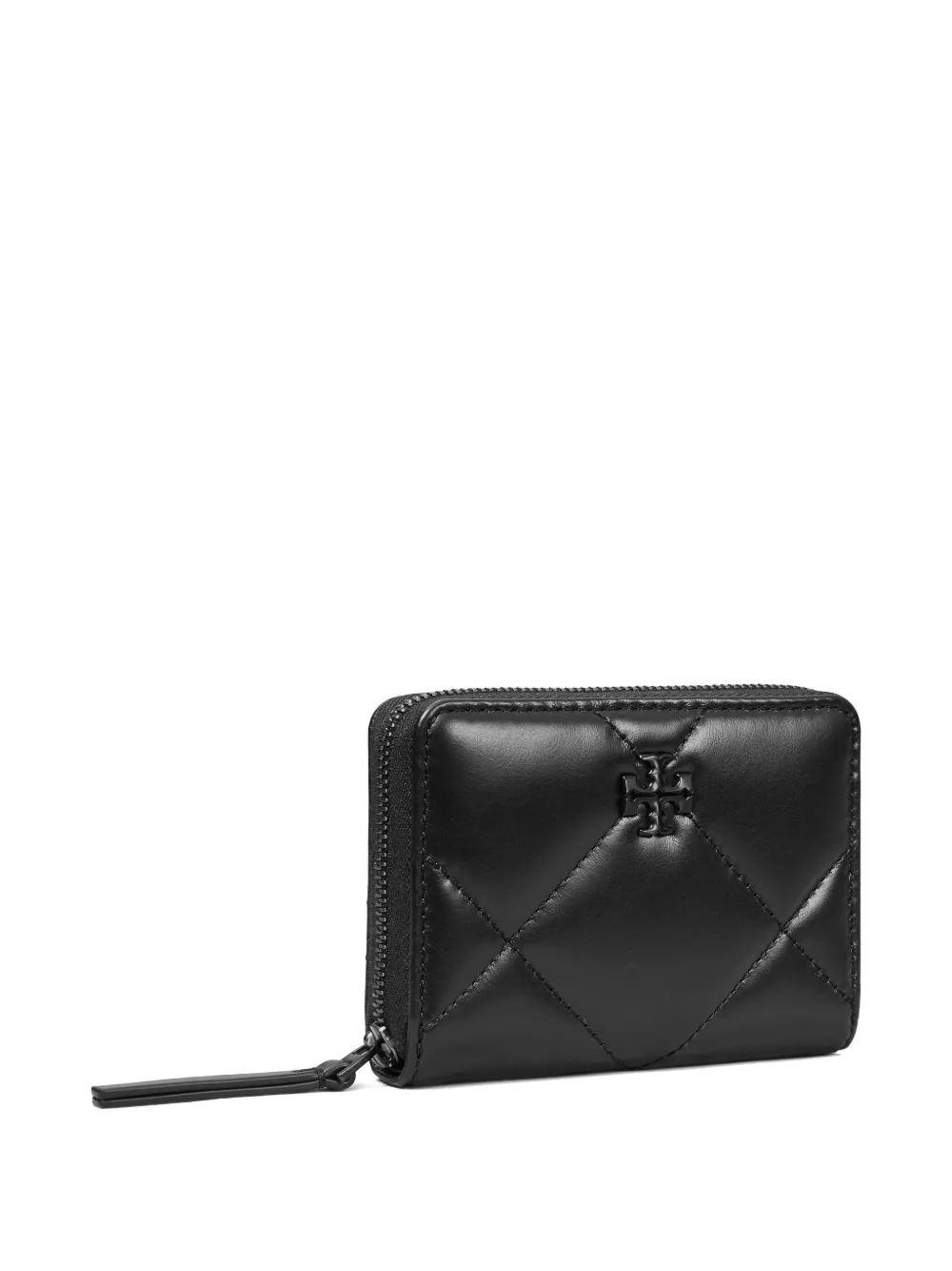 Tory Burch Kira gewatteerde leren portemonnee met rits - Zwart