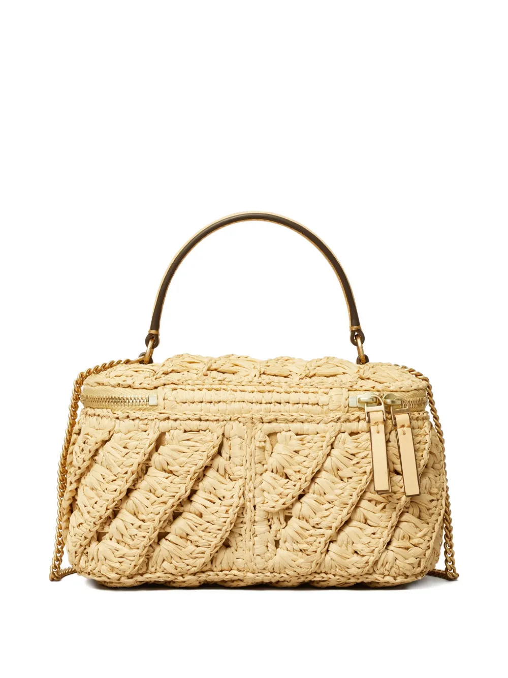 Tory Burch Kira gevlochten handtas Beige