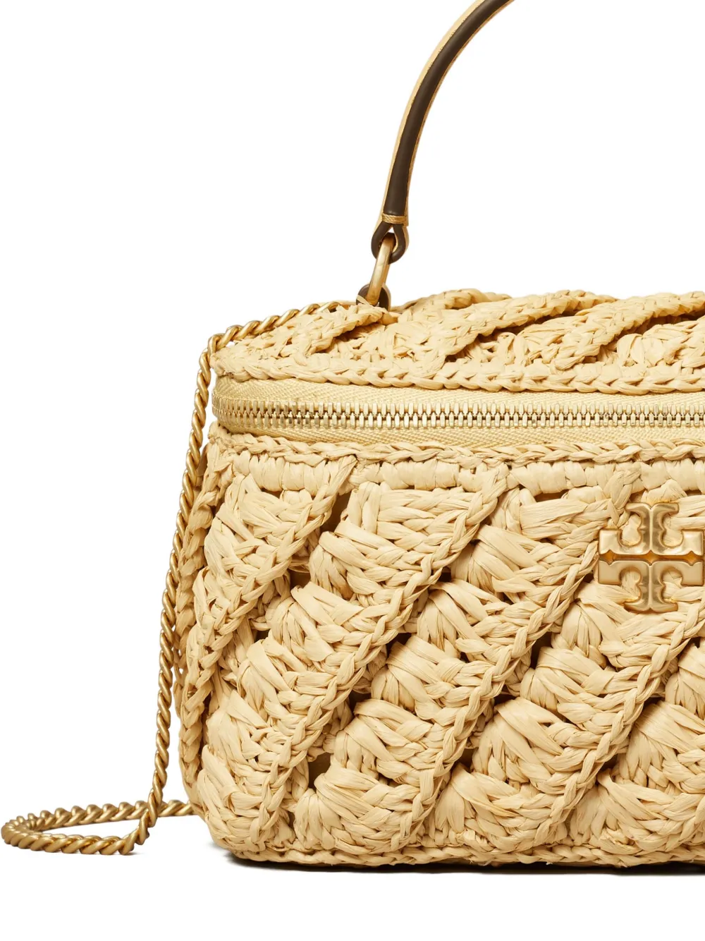 Tory Burch Kira gevlochten handtas Beige