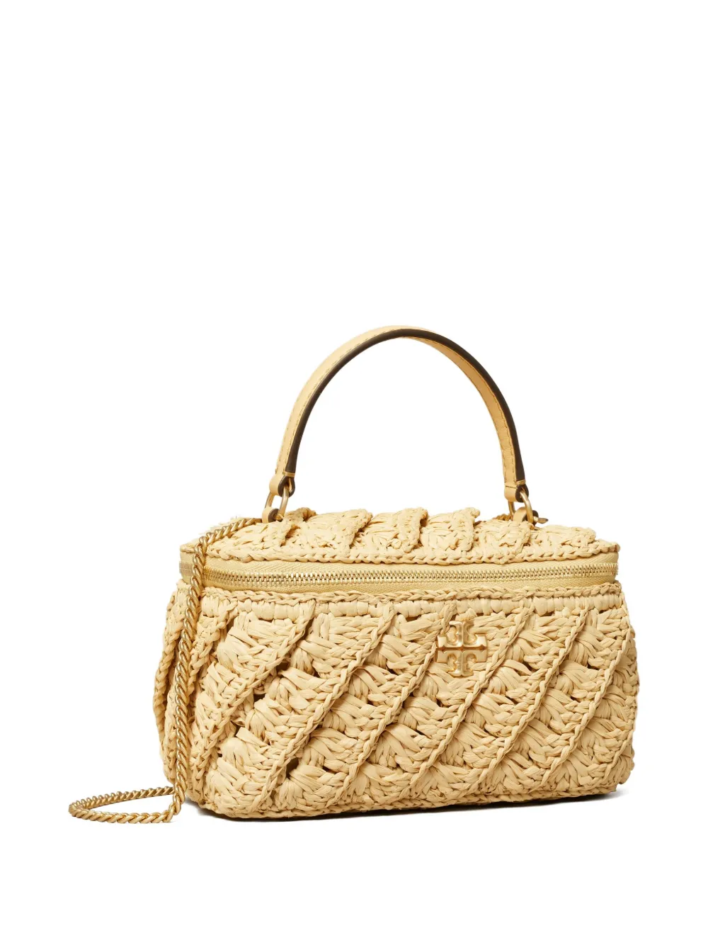 Tory Burch Kira gevlochten handtas Beige