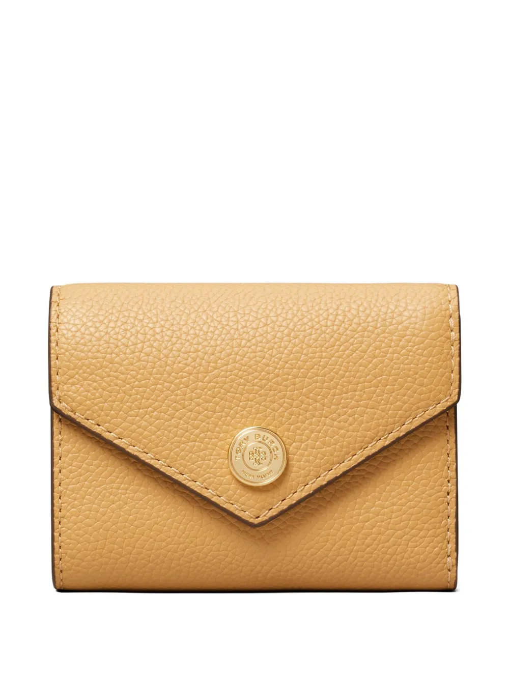 Tory Burch Pebble leren portemonnee met textuur Bruin