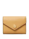 Tory Burch Pebble textured leather envelope wallet - Brown