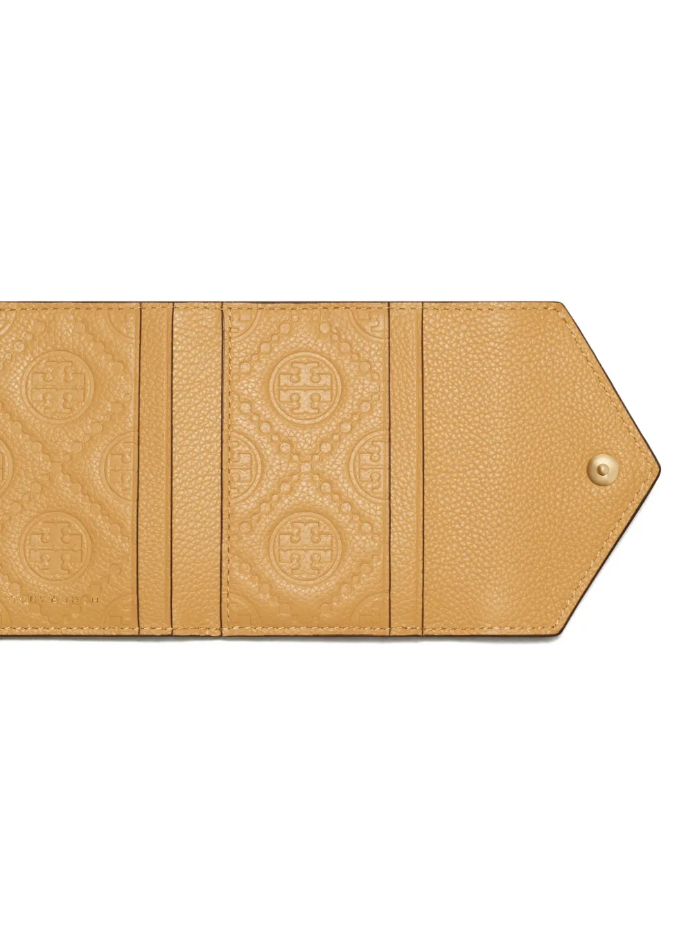 Tory Burch Pebble leren portemonnee met textuur Bruin