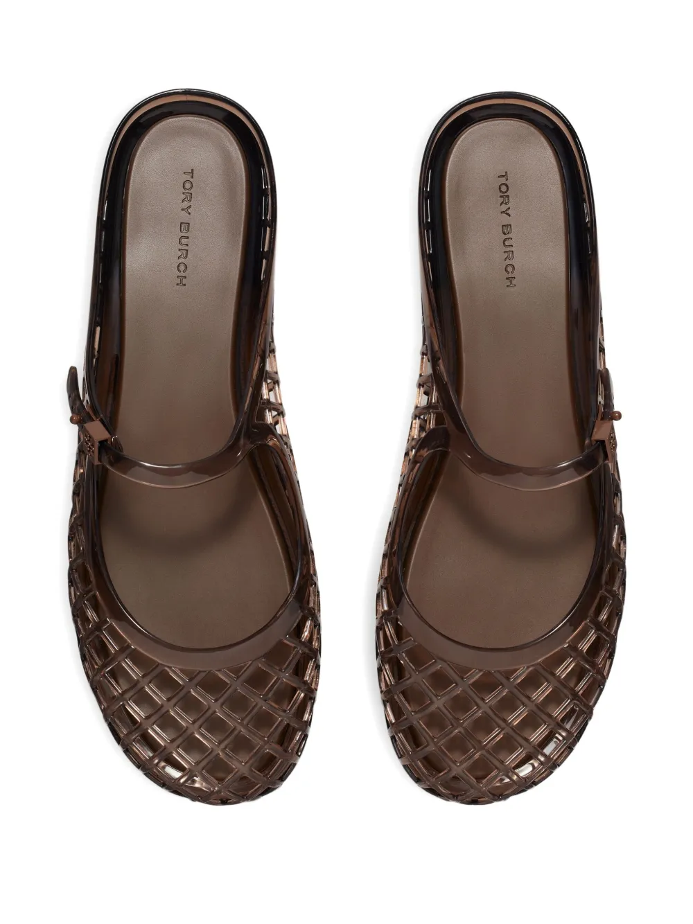 Tory Burch perforated-design slides Brown