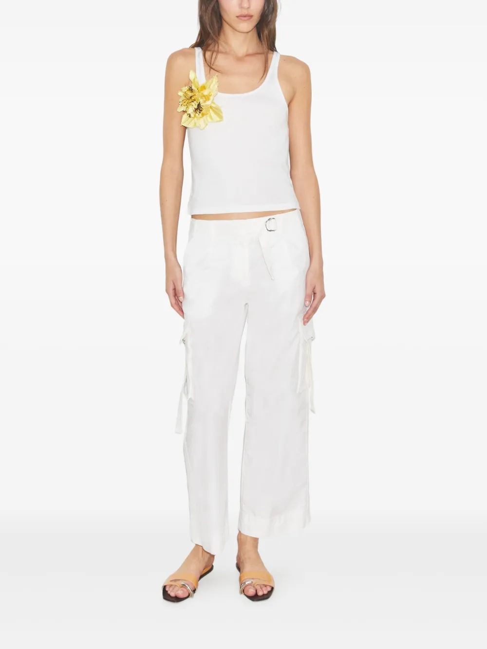 Tory Burch Cargo broek met ceintuur - Wit