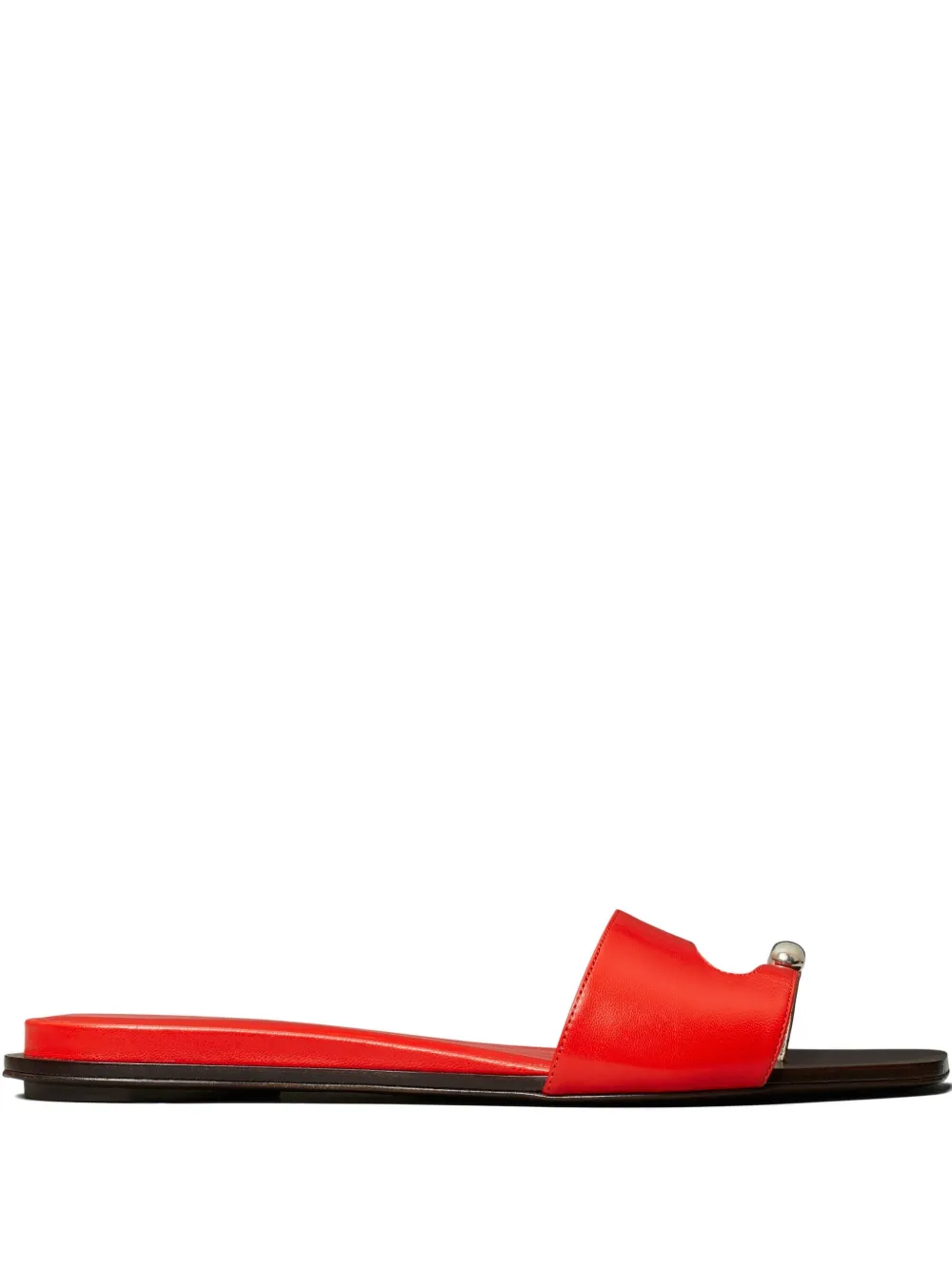 Tory Burch Pierced open-toe slide sandals Red