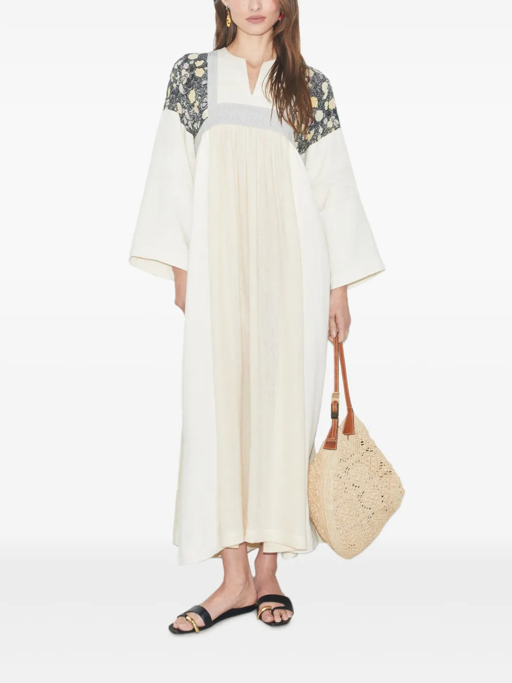 Tory Burch Maxi-jurk met borduurwerk - Beige