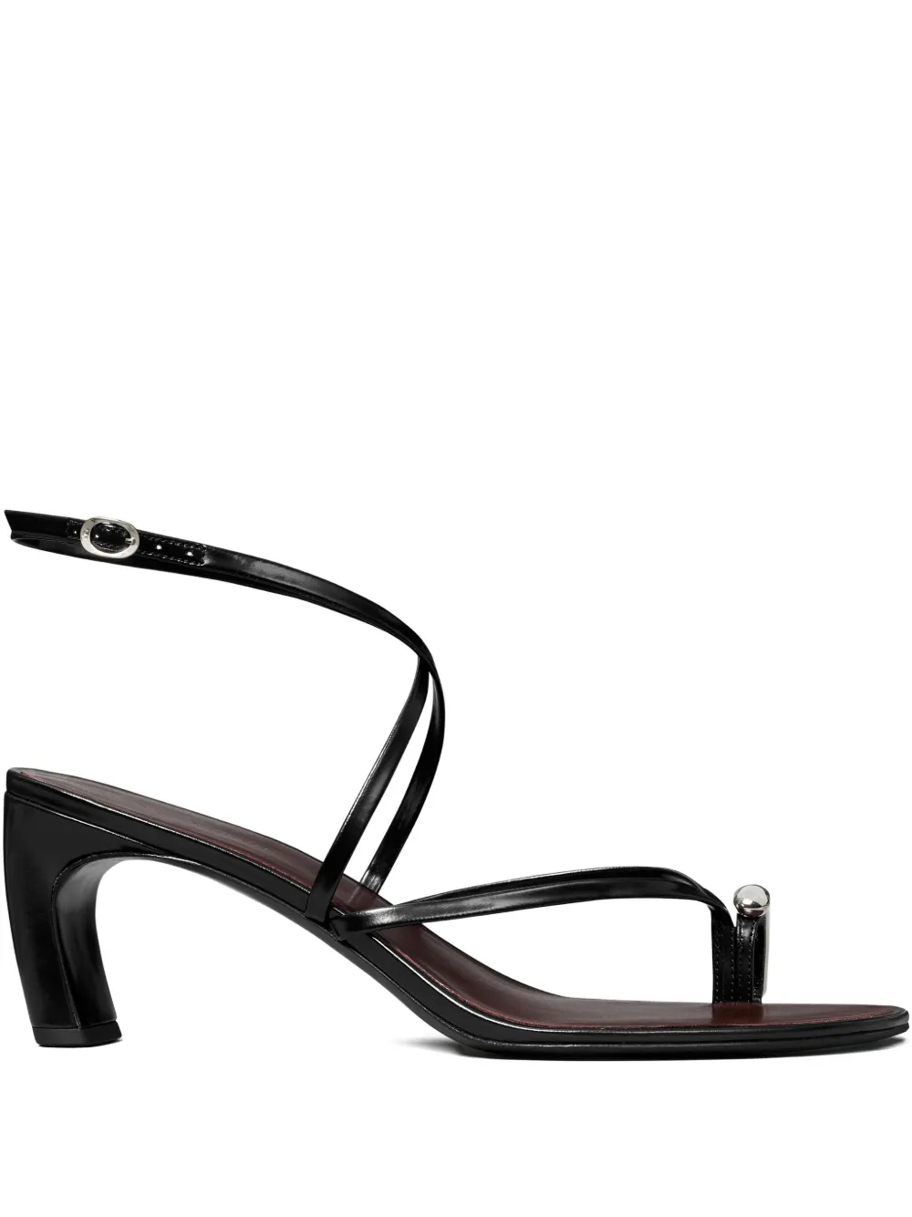 TORY BURCH PIERCED STRAPPY OPEN-TOE HEELS